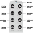 Close Up View Of The Journey UPbed Independence Rotating Adjustable Lift Bed Remote Control Buttons