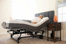 The Flexabed Hi Low Bed Side View With Woman Laying Down