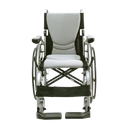 Front Centered View Of The Karman S-Ergo 125 Wheelchair Shown With Gray Cushions And Silver Frame