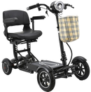 Front Right View Of The Bangeran Dragon EX Mobility Scooter Shown In Black Color
