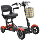 Front Right View Of The Bangeran Dragon EX Mobility Scooter Shown In Red Color