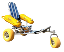 Front View Of The AccessRec WaterWheels Floating Beach Wheelchair Right Side