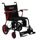 Front View Of The Journey Air Elite Carbon Fiber Electric Wheelchair Shown In Red Trim