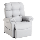 Front View Of The Journey Perfect Lift Chair With Miralux Fabric Shown In The Light Gray Color