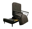 Front View Of The Journey UPbed Independence Rotating Adjustable Lift Bed Shown With Under Bed Lighting And In The Chair Position