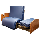 Front View Of The Med Mizer Active Care Rotating Bed Fixed Model In Chair Position