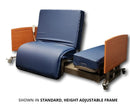 Front View Of The Med Mizer Active Care Rotating Bed Shown In Height Adjustable Frame