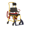 Front View Of The Rebotec Augsburg Pediatric Shower Commode Chair With Headrest And Seatbelt