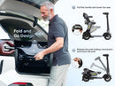 Man Folding The Paiseec S3 Mobility Scooter Into A Car With Instructions On How To Do So