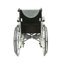 Rear Centered View Of The Karman S-Ergo 125 Wheelchair Shown With Gray Cushions And Silver Frame