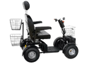 Right Side View Of The Green Transporter Cheeta Golf All-Terrain Mobility Scooter Double Seat