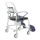 Right Side View Of The Rebotec Dallas Bariatric Shower Commode Chair With Armrests And Leg Rests In Standard Position