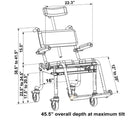 Nuprodx MC4000TiltPED Pediatric Shower Commode Chair With Tilt-In-Space