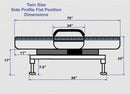 Side View Of The Journey UPbed Sleep-To-Stand Adjustable Bed Twin Dimensions
