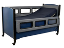 Sleep Safe 2 Medium Bed Full Size Blue Finish Taupe Padding Electric Articulation