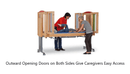 KayserBetten Ida II Bed: Semi-Electric Adjustable Safety Bed