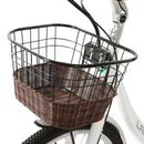 Ecotric 26inch Lark Electric City Bike With A Basket And Rear Rack