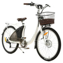 Ecotric 26inch Lark Electric City Bike With A Basket And Rear Rack
