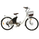 Ecotric 26inch Lark Electric City Bike With A Basket And Rear Rack