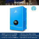 SunGoldPower Complete Off Grid Solar Kit 8000W 48V 120V Output 10.24KWH Lithium Battery 3600 Watts Solar Panel