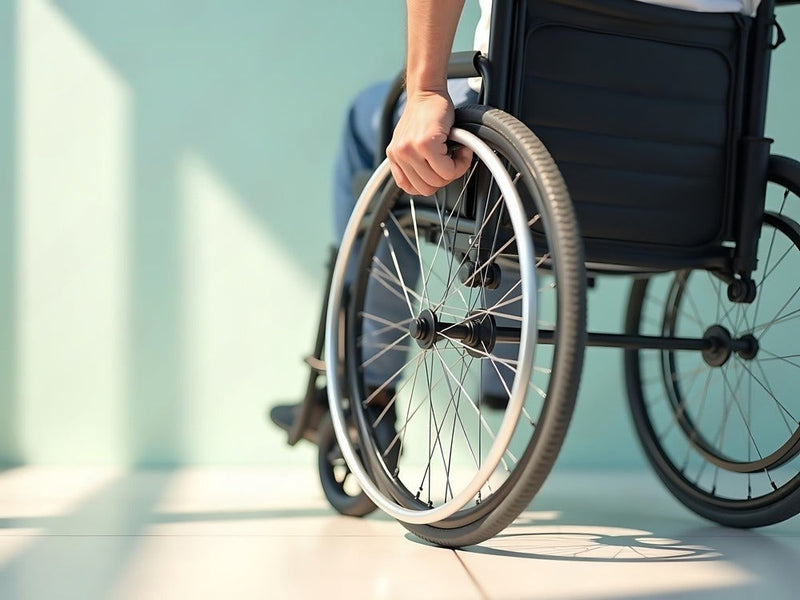 Man on a wheelchair