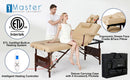 Master Massage Equipment 30" DEL RAY™ SALON Portable Massage Table Package with Therma-Top® - Adjustable Heating System! (Sand Color)