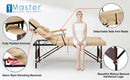 Master Massage Equipment 30" DEL RAY™ SALON Portable Massage Table Package with Therma-Top® - Adjustable Heating System! (Sand Color)