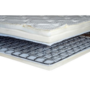 A Close Up View Of The Corner Of The Flexabed Deluxe Innerspring Mattress Revealing Its Interior Material Components Including The Coil And Foam