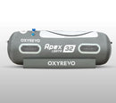 A gray OxyRevo Apex32 1.5 ATA Portable Hyperbaric Chamber with multiple windows and branding on the side.