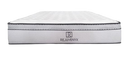 A Rejuvenyx Mattress Shown From A Front-Facing Perspective. The Mattress Features A White Quilted Top Surface, A Textured Gray And White Patterned Band Around The Middle, And A Light Gray Side Panel With The Rejuvenyx Brand Name And Logo Printed In Black