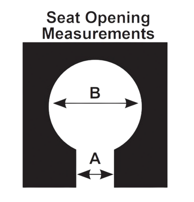 ActiveAid 600 Shower Commode Chair Diagram Showing Seat Opening Measurements With Labeled Parts 