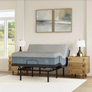 Adjustable Base With The Rize Home Cool Pro 14" Memory Foam Mattress In A Bedroom Setting With Two Nightstands And Wall Art