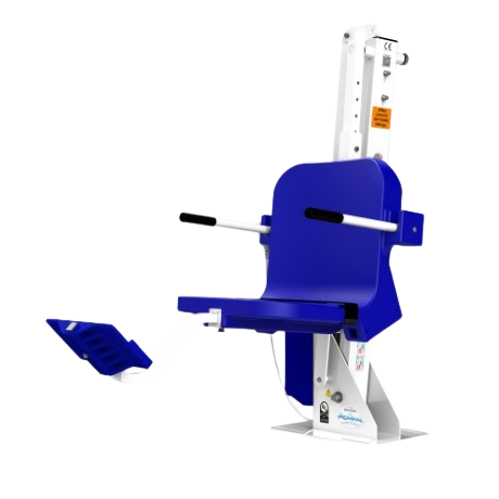 Aqua Creek Admiral Pool Lift Front View Blue And White Color