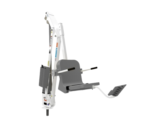 Aqua Creek Mighty 400 Pool Lift Gray And White Color Front View.