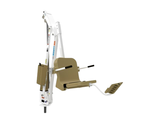 Aqua Creek Mighty 400 Pool Lift Tan And White Color Front View.
