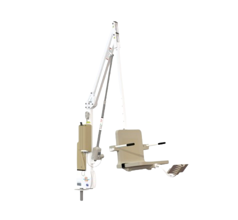 Aqua Creek Revolution XL Pool Lift Tan And White Color Front View