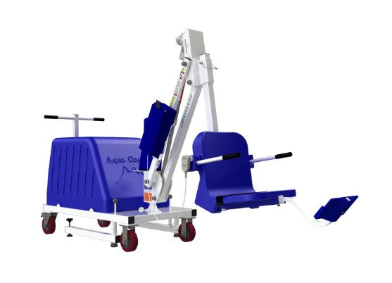 Aqua Creek Voyager Pool Lift Blue And White On A White Background. 