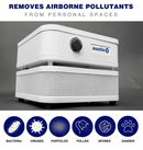 Austin Air Systems "it" Personal Compact Air Purifier Shown With Promotional Text At The Top And Feature Icons At The Bottom Indicating Pollutant Removal