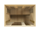 Centered Overhead Interior View Of The Maxxus 3-Person Low EMF FAR Infrared Indoor Sauna | MX-K306-01
