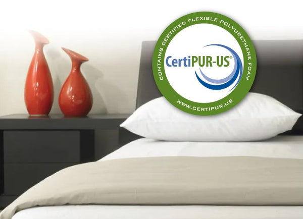 CertiPUR-US Certified Skyward Medical Summit 10" Medium Firm Memory Foam Mattress With Decorative Vases In The Background