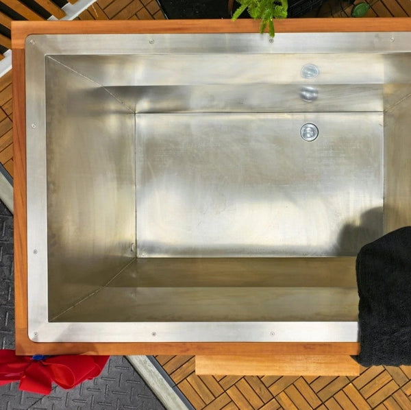 Close Up Overhead View Of The Dynamic Cuboid Cold Plunge Tub