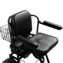 Close Up Overhead View Of The Seat Of The MotoTec Folding Mobility Dual Motor Electric Trike