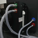 Close Up Rear View Of The Chiller Connections For The Dynamic Cedar Cold Plunge Barrel