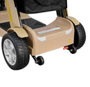 Close Up Rear View Of The Reyhee Flex Electric Folding Mobility Scooter With The Tan Colored Frame