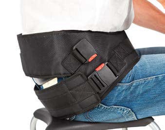 Close Up Right Side View Of A Man Wearing The Harness Belt For The TR Equipment Gate Bure Rise & Go