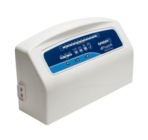 Close Up Right Side View Of The Control Unit For The Proactive Medical Protekt Aire 8600AB Low Air Loss/Alternating Pressure Bariatric Mattress System With "Raised Side Air Bolsters"
