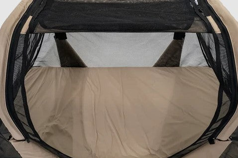 Close Up Top View Of The Abram's Nation Safety Sleeper 200 Model Shown In Shimmering Sand Color