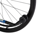 Close Up View Of The AntiTip Wheel For The Strongback 24 Flip Back Arms Ultra-Lightweight Wheelchair