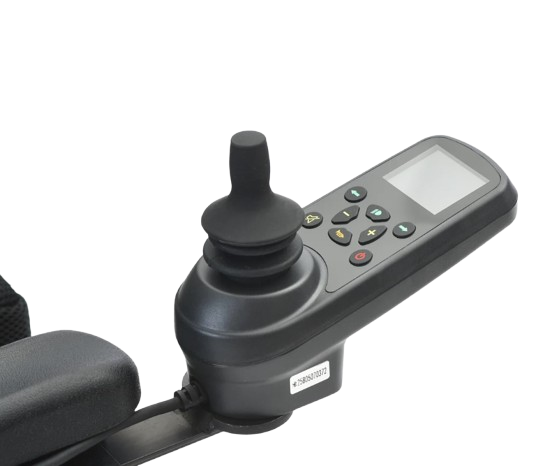 Close Up View Of The Bangeran Pegasus Cerebral Palsy Kids Electric Wheelchair Joystick
