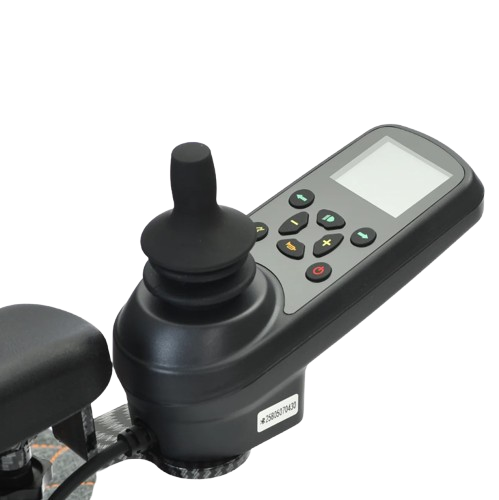 Close Up View Of The Bangeran Pegasus Kids Pediatric Electric Wheelchair Joystick